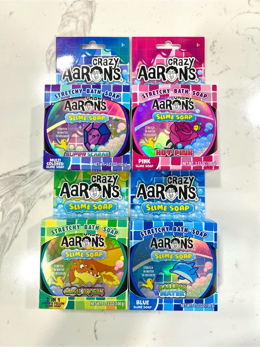 NWT LOT OF 4 Crazy Aaron’s Slime Soap - All colors - Scented